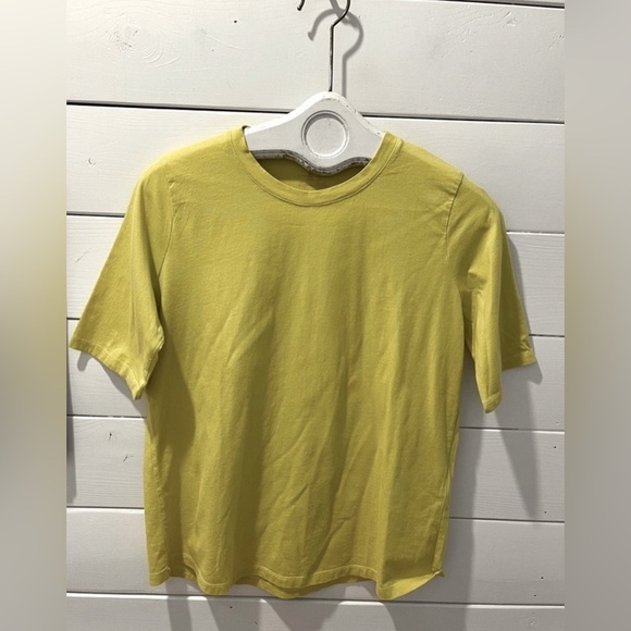 Luisa Cerano Organic Cotton T-Shirt – Yellow – Size 42 (US - Picture 1 of 6